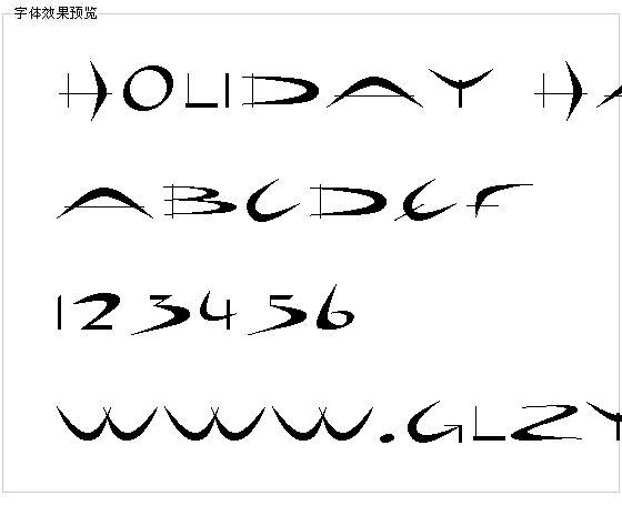 Holiday hardcore字体