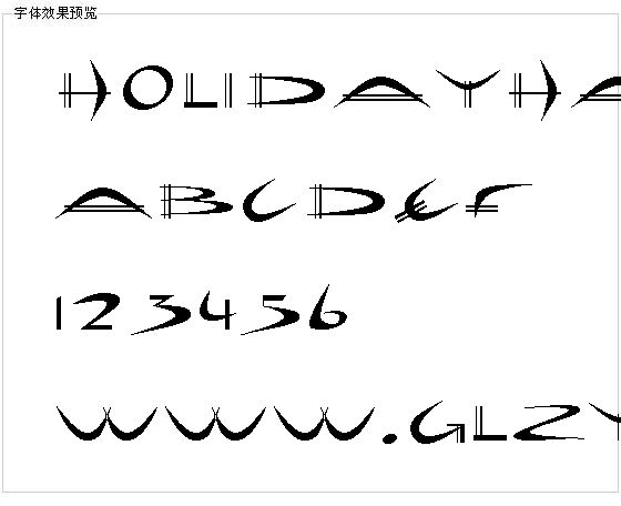 Holidayhardcoreb字体