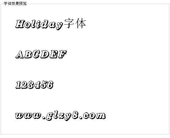 Holiday字体