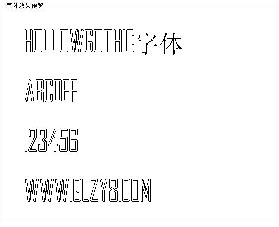 Hollowgothic字体
