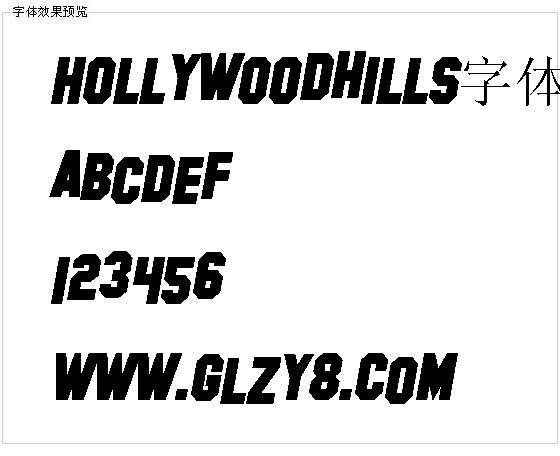 Hollywoodhills字体