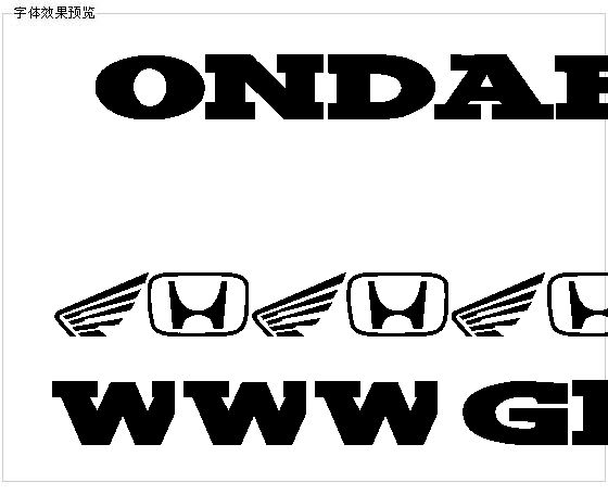 Hondafont字体