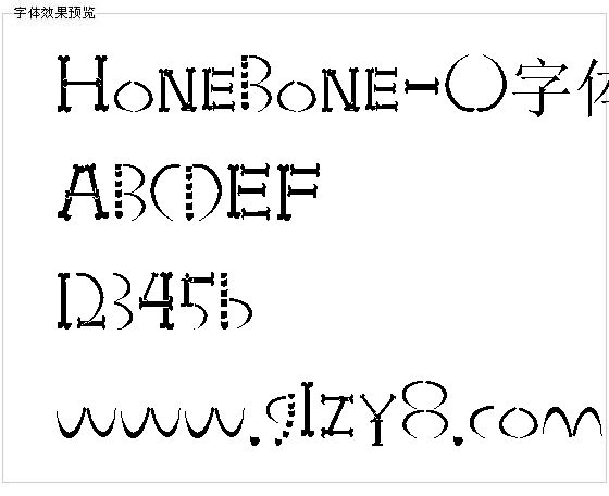 HoneBone-U字体