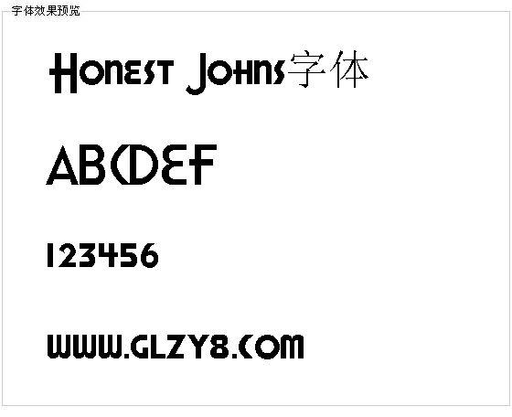 Honest Johns字体