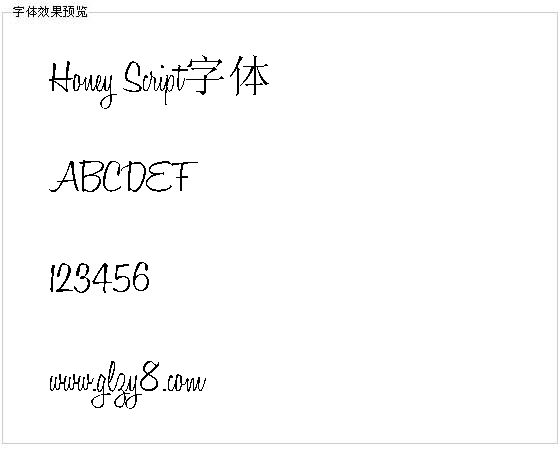 Honey Script字体