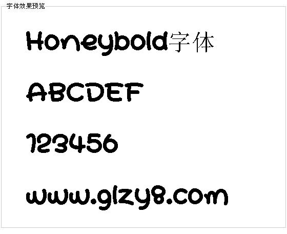 Honeybold字体