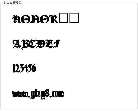 HONOR字体