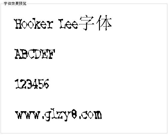 Hooker Lee字体