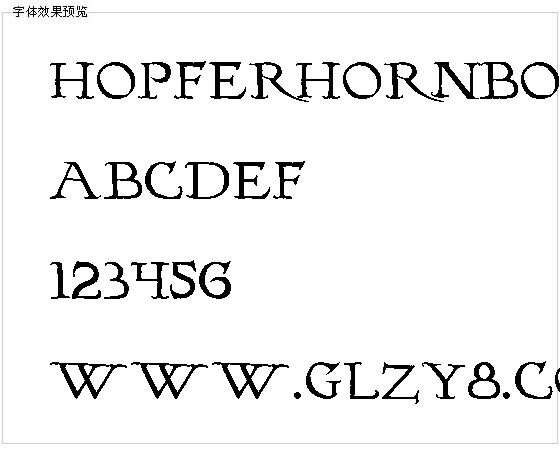 HopferHornbook字体