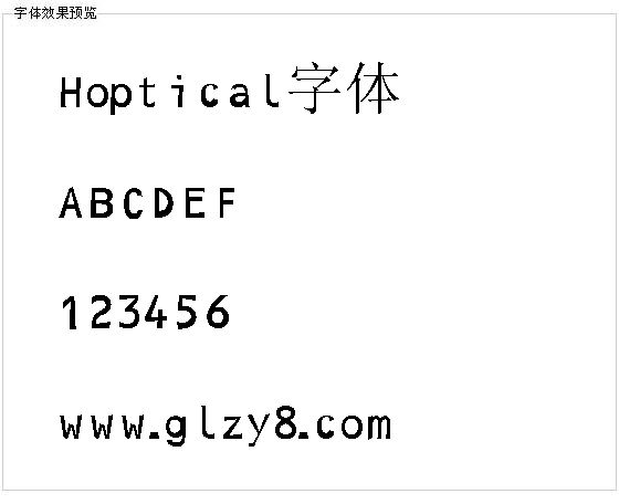 Hoptical字体