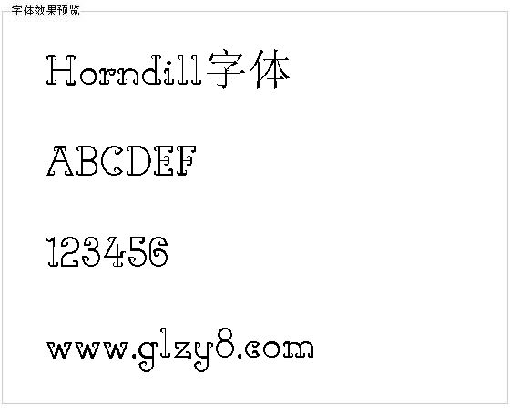 Horndill字体