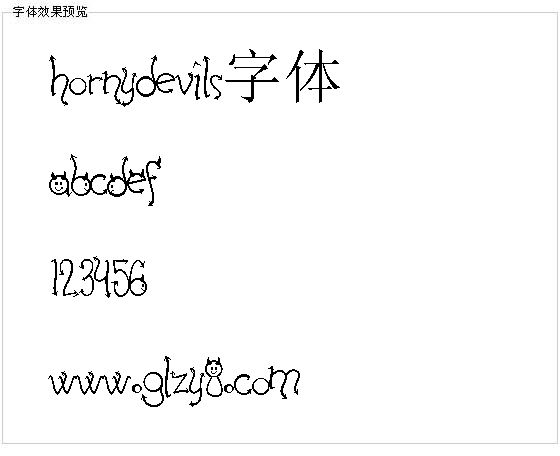 Hornydevils字体