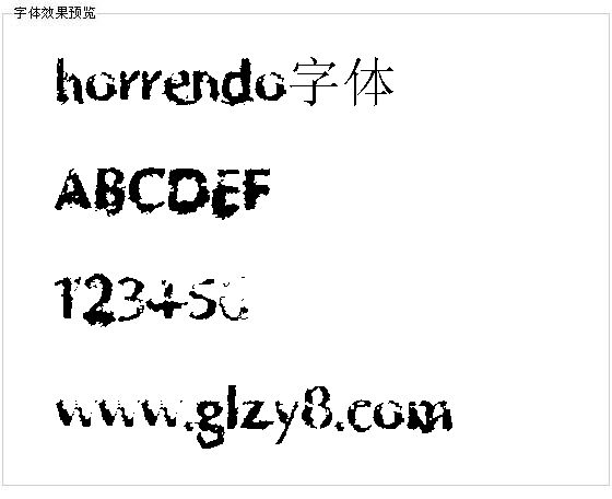 horrendo字体