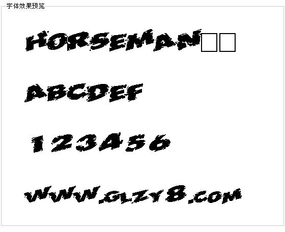 HORSEMAN字体