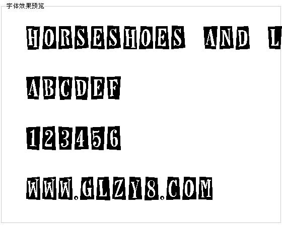 Horseshoes And Lemonade字体