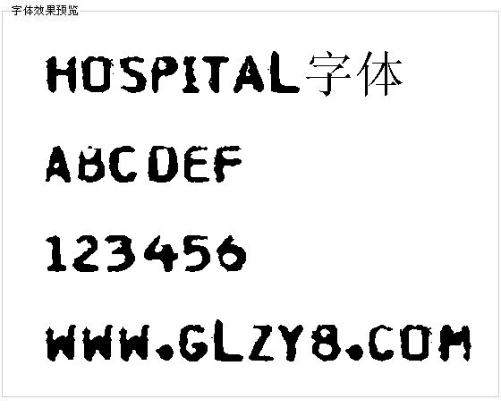 Hospital字体