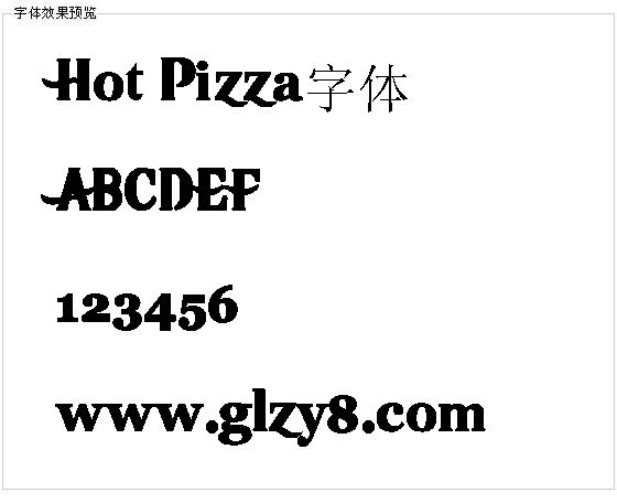 Hot Pizza字体