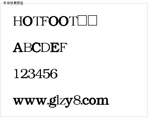 HOTFOOT字体