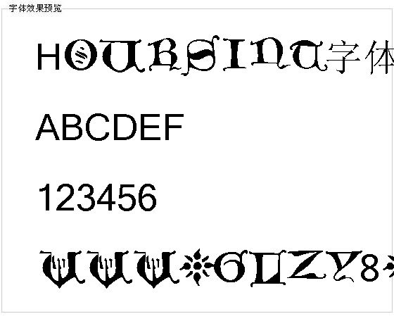 Hoursint字体