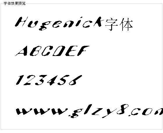 Hugenick字体