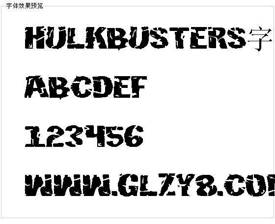 Hulkbusters字体