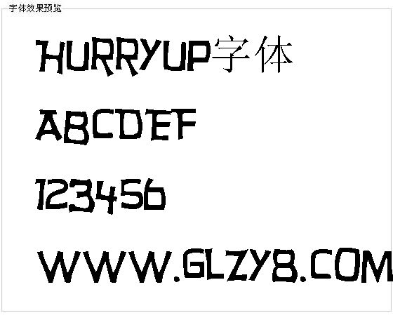 Hurryup字体