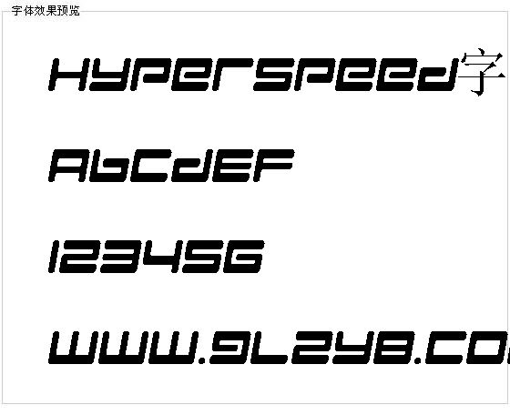 Hyperspeed字体