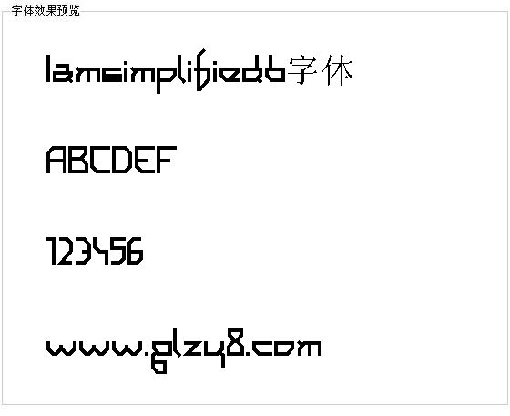 Iamsimplifiedb字体