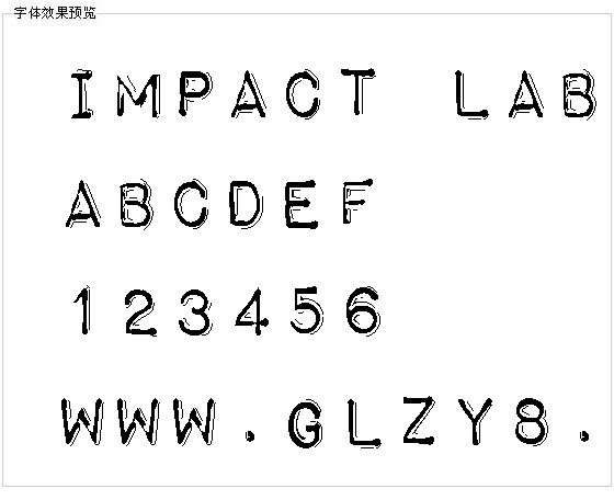 Impact Label字体