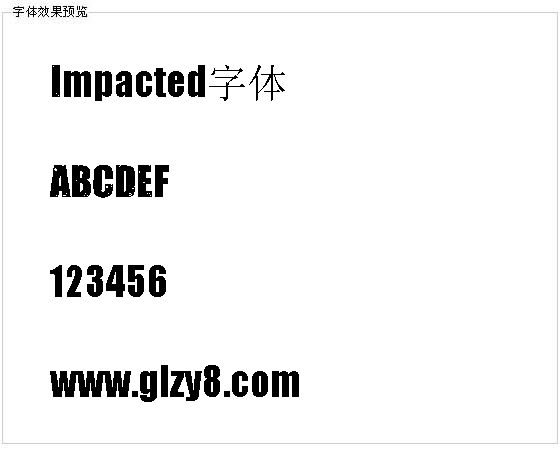 Impacted字体