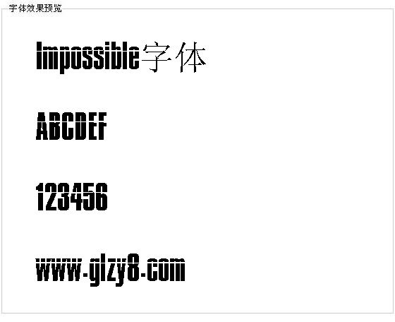 Impossible字体