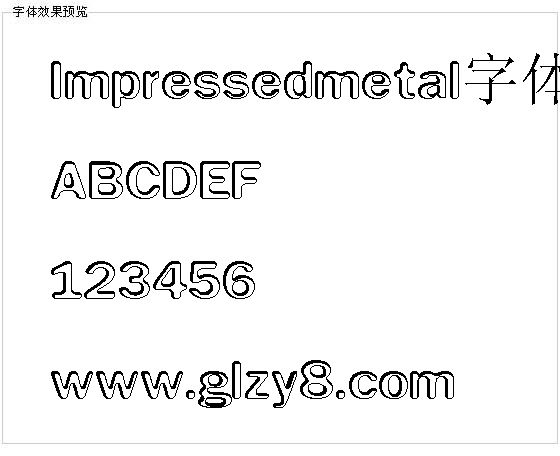 Impressedmetal字体