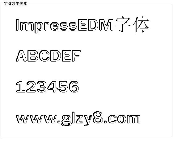 ImpressEDM字体