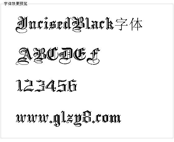 IncisedBlack字体