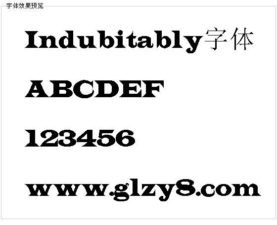 Indubitably字体