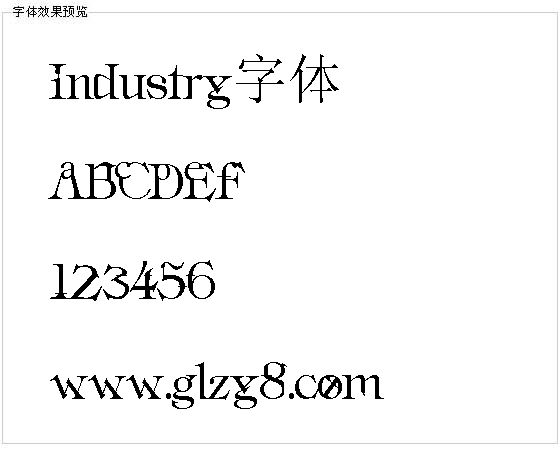 Industry字体