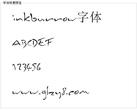 inkburrow字体