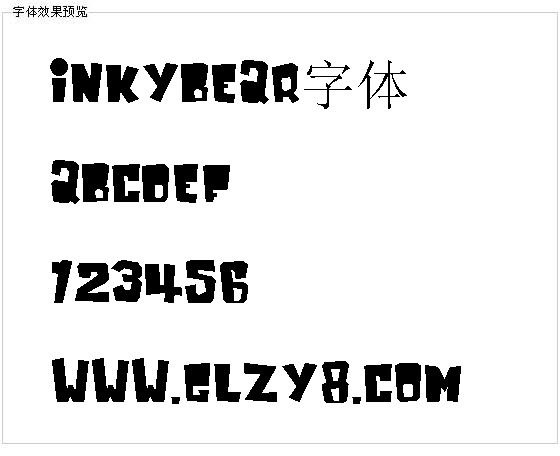 InkyBear字体