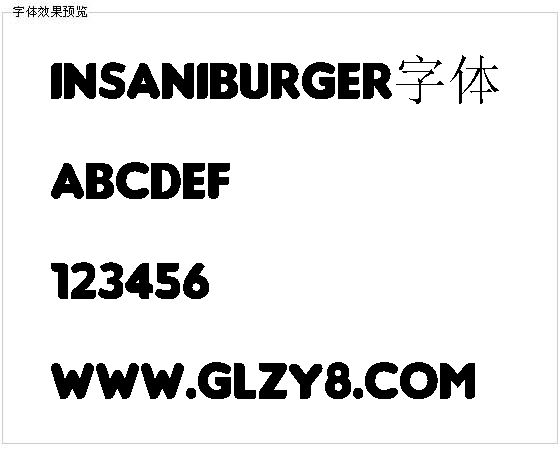 Insaniburger字体