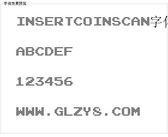 Insertcoinscan字体