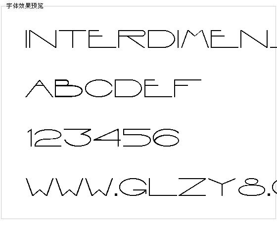 Interdimensional字体