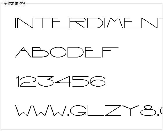 Interdimentional字体