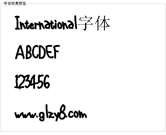 International字体