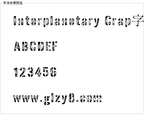 Interplanetary Crap字体