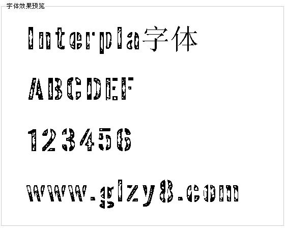 Interpla字体