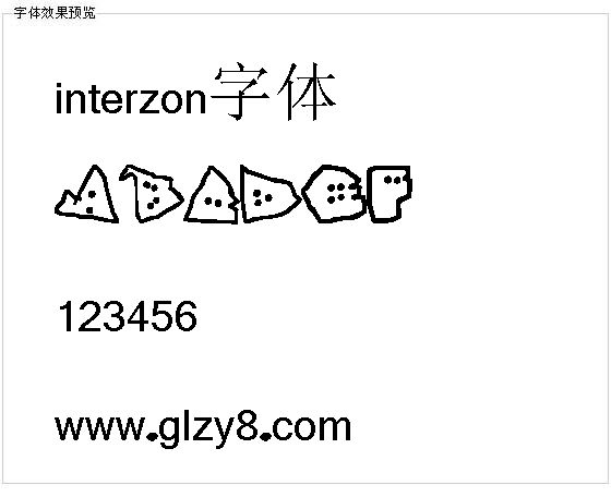 interzon字体