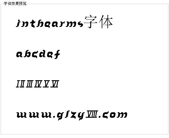 Inthearms字体