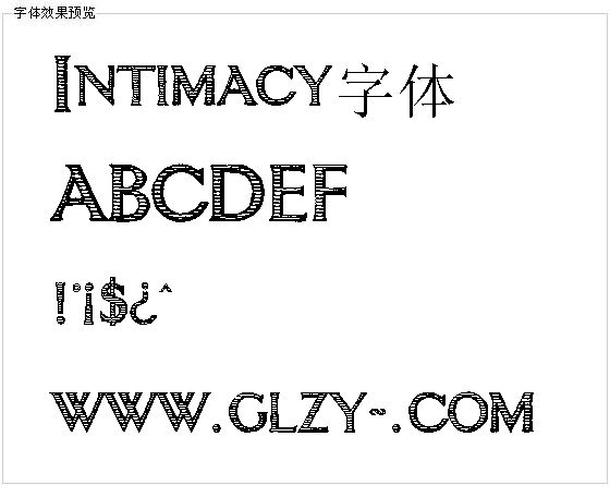 Intimacy字体