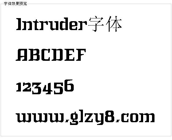 Intruder字体