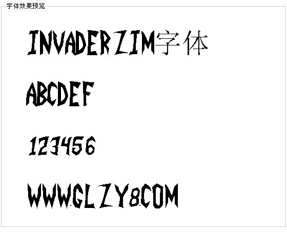 Invaderzim字体